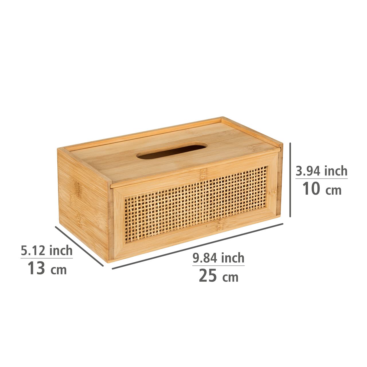 Wenko Allegre box portafazzoletti rattan bambù naturale