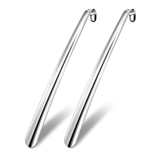 Quelcc Calzascarpe Lungo 42 cm Acciaio Inox 2 Pezzi Anziani