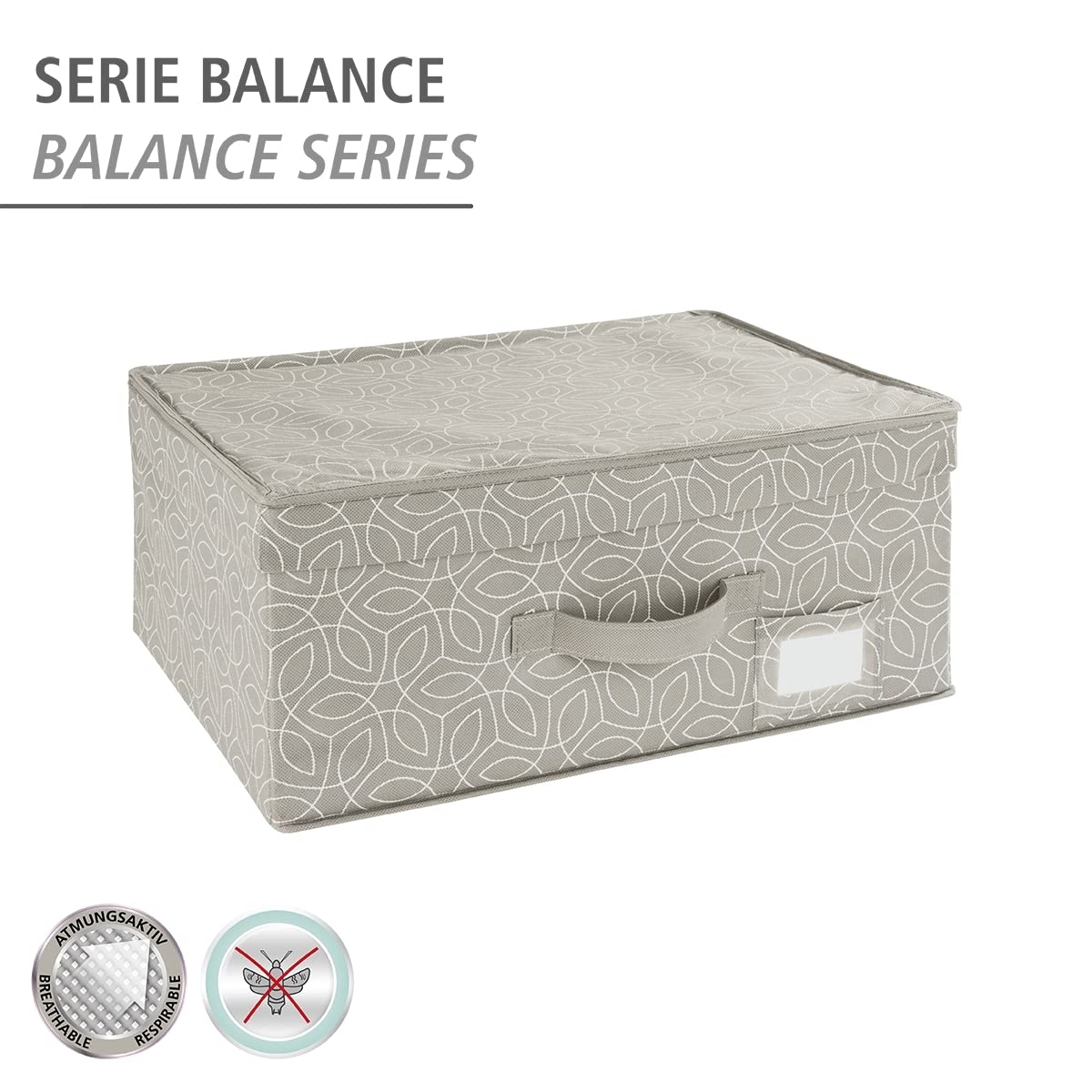 Wenko Balance scatola con coperchio tortora 44x19x33 cm