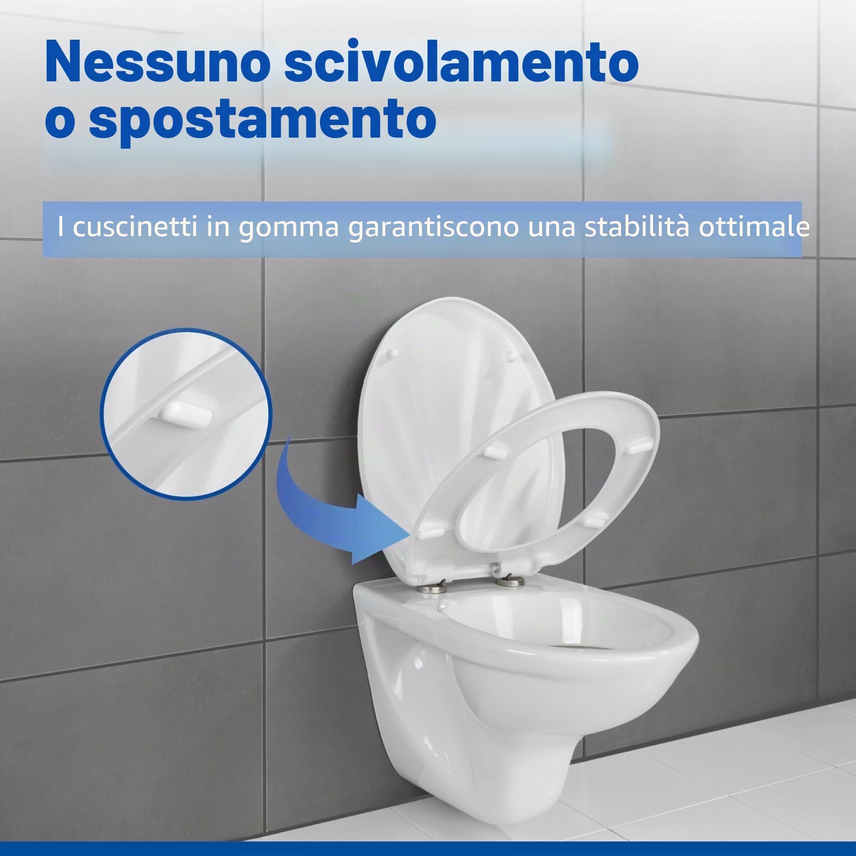 Wenko Mitilo 18442100 copriwater bianco chiusura ammortizzata