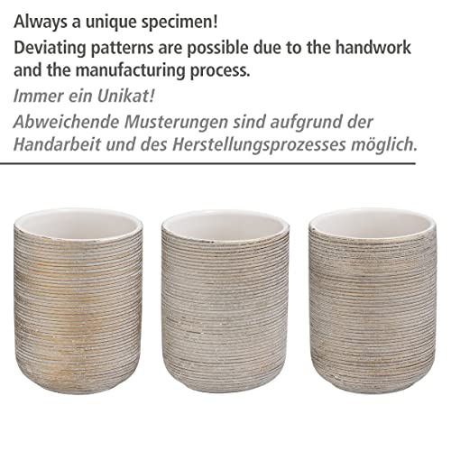Wenko Fedio Portascopino WC Ceramica Oro 11,5x39,5 cm