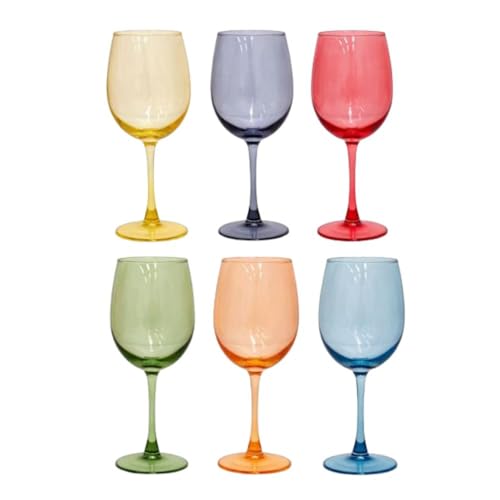 Cecaro Group Calici multicolor vetro set 6 pezzi 350 ml