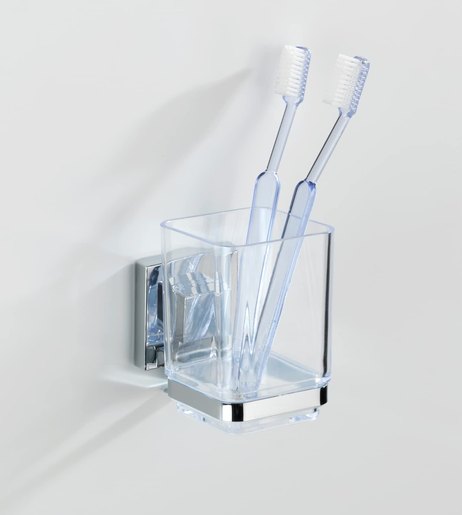 Wenko Vacuum-Loc Quadro bicchiere acciaio 7,5x10x10