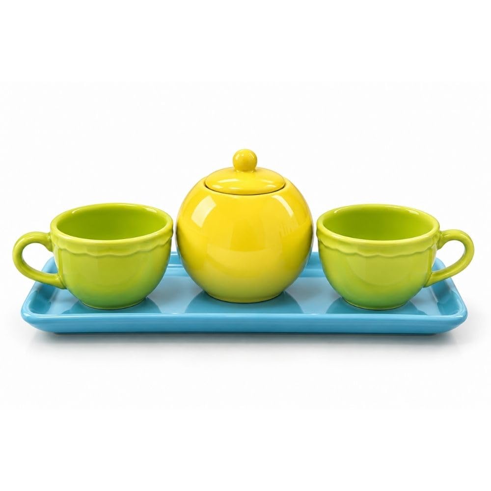 Cecaro Group Set Caffè tazzine ceramica 2 tazze con vassoio
