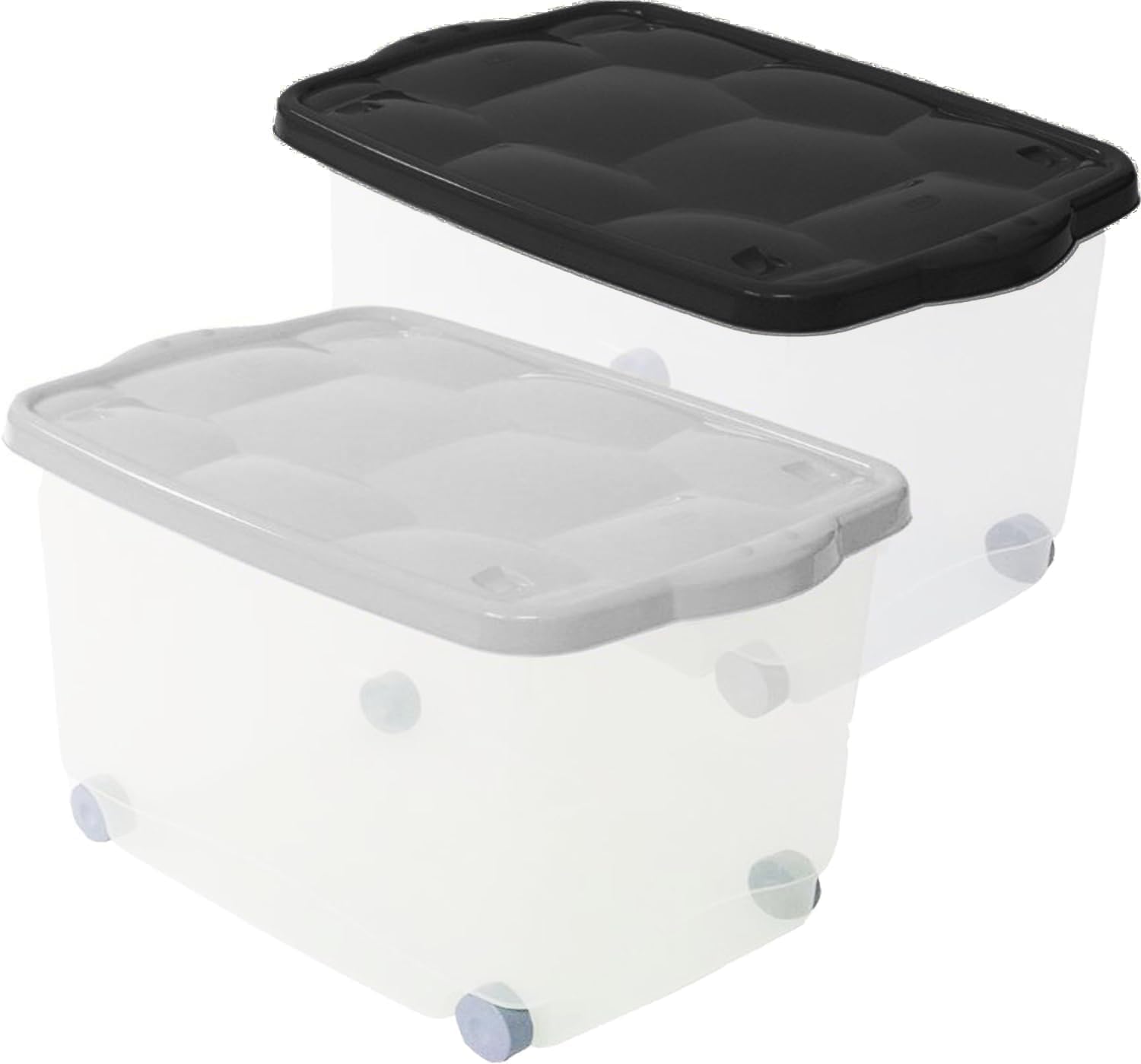 Cecaro Group set 3 contenitori ruote 55L 60x40x36 cm