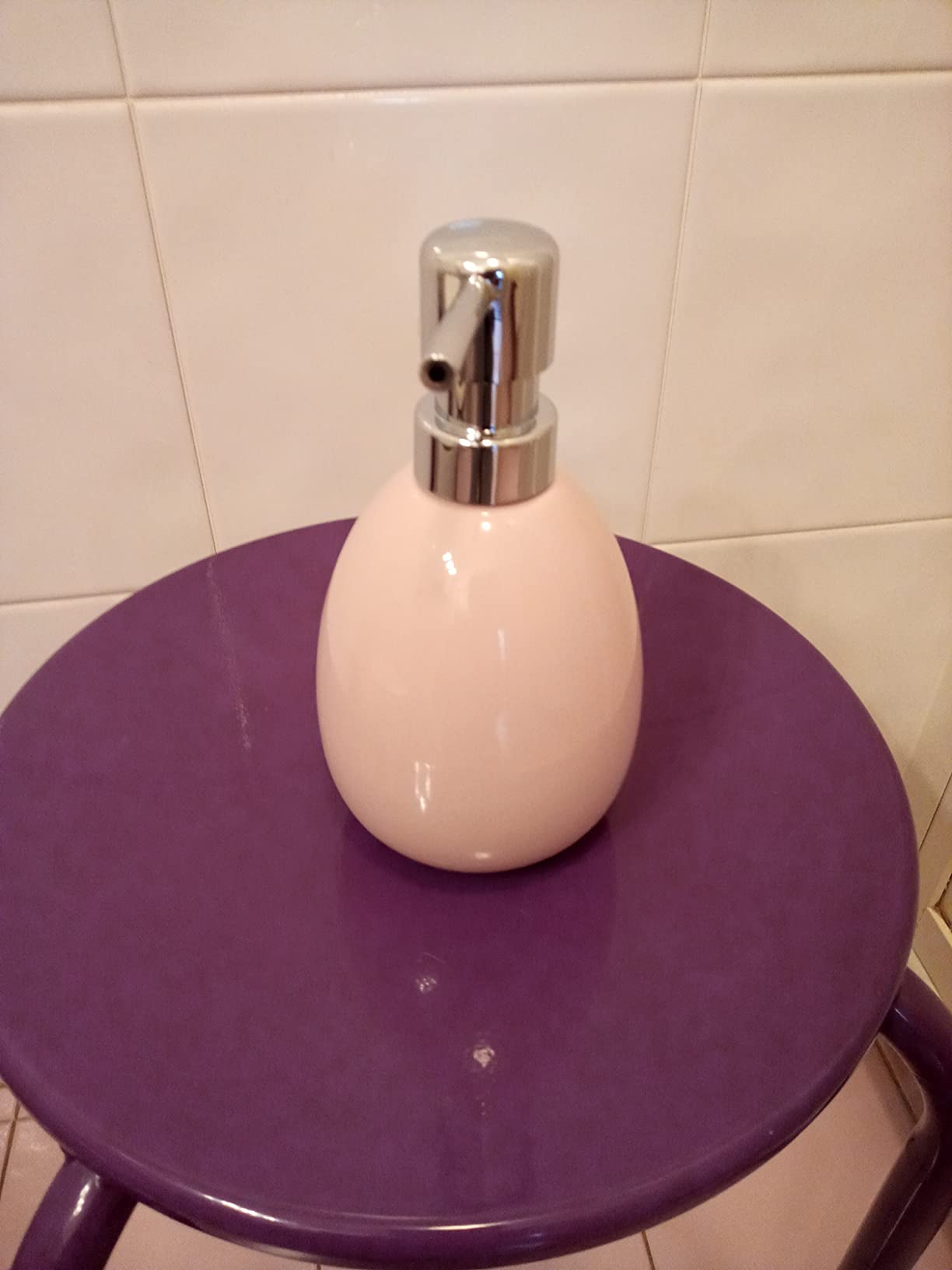 Wenko Polaris dosatore sapone ceramica bianco opaco 390 ml