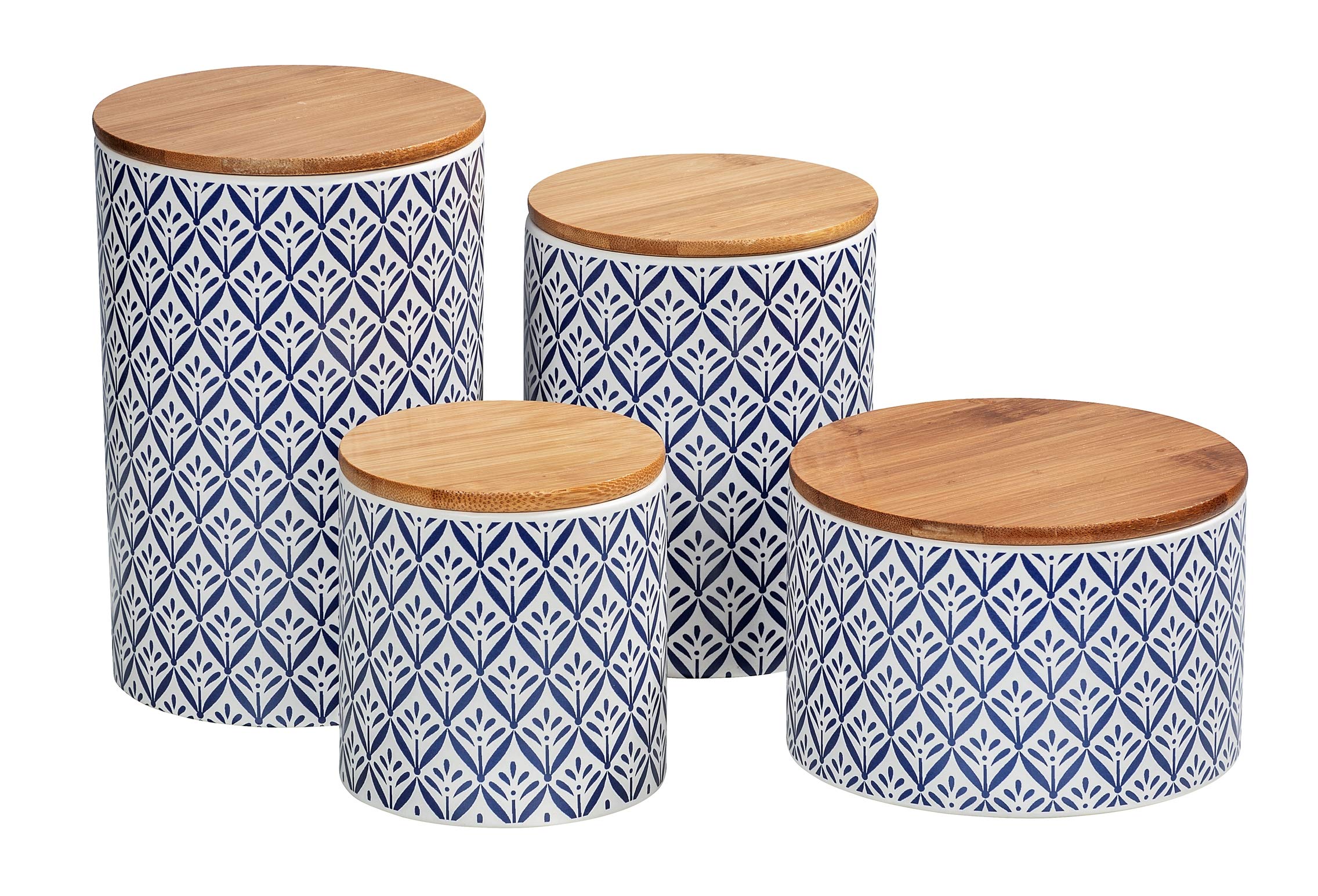 WENKO Lorca barattolo cucina ceramica 0,45 L blu