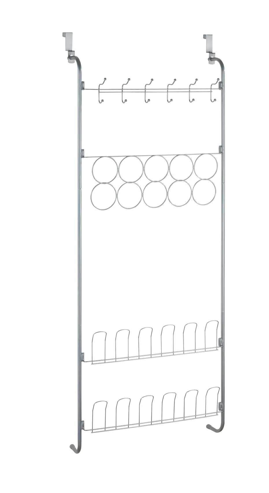Wenko scaffale appendiporta organizer argento 59x150 cm