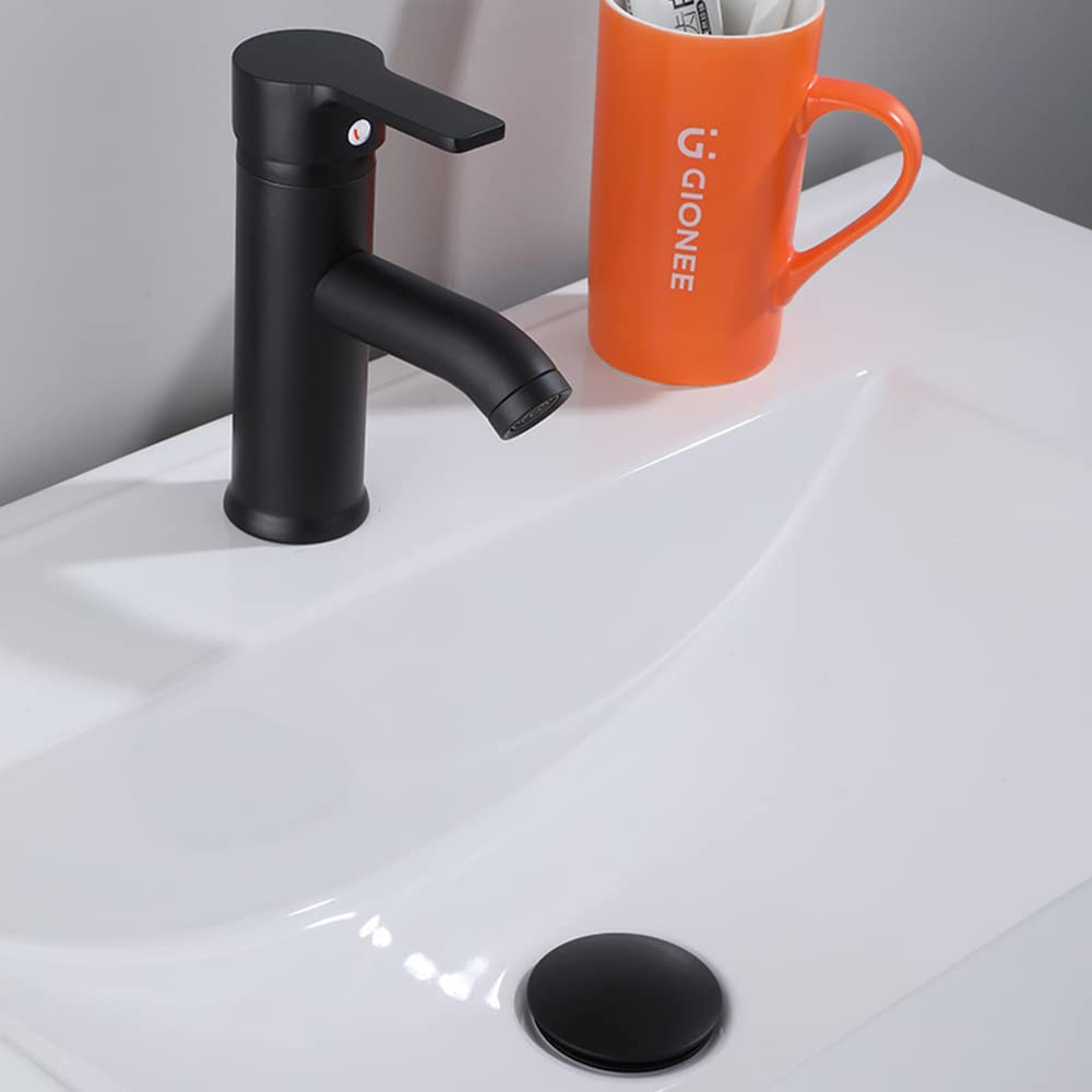 Lxoraziy Tappo Scarico Pop-up lavabo nero senza troppopieno