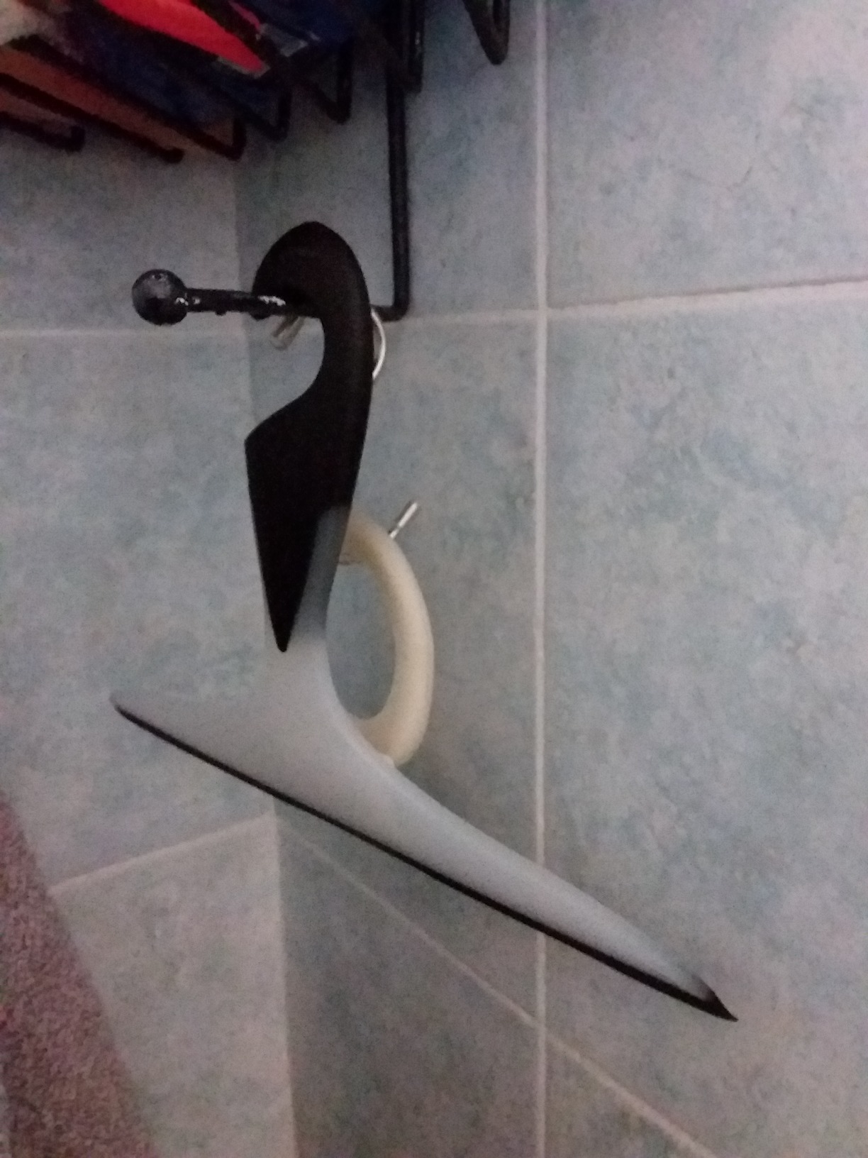 Wenko Loano Tergidoccia Vetro 23 cm Azzurro Bianco con Gancio
