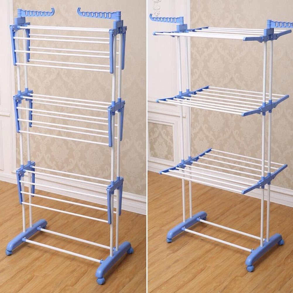 Cecaro Group Stendino Torre Acciaio ABS Pieghevole Blu Bianco