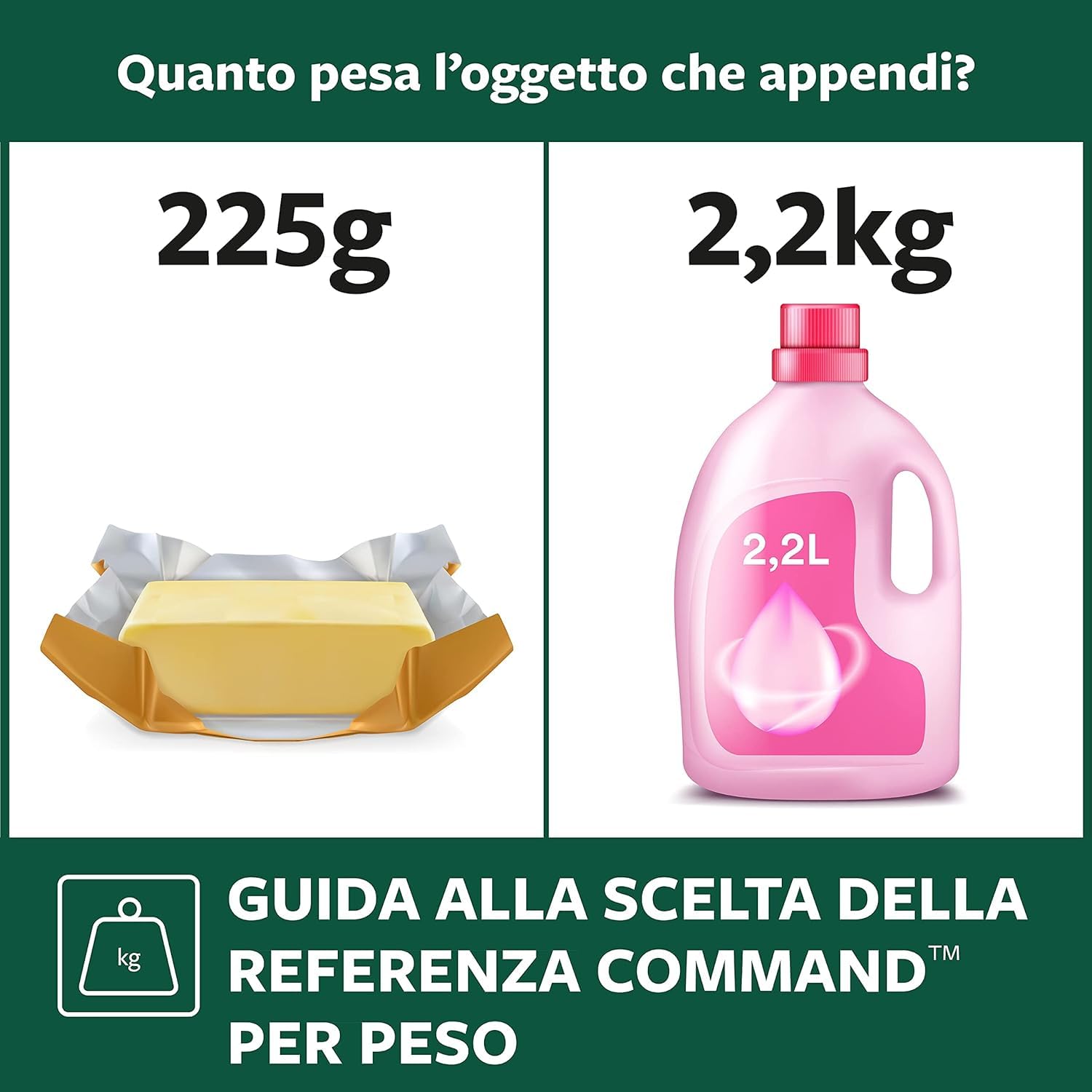 Command clip esterno ganci adesivi trasparenti 8 pezzi