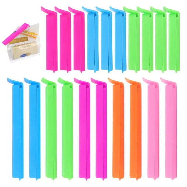Quelcc Chiudi Sacchetti clip plastica 20 pezzi 5 colori 7,5/11 cm