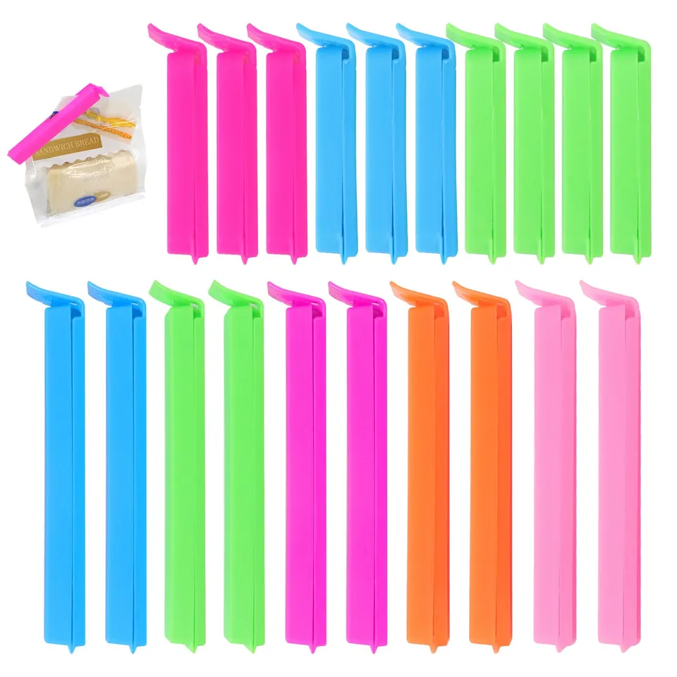 Quelcc Chiudi Sacchetti clip plastica 20 pezzi 5 colori 7,5/11 cm