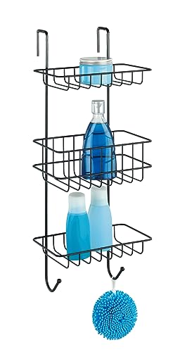 Wenko Revigo scaffale doccia nero 3 ripiani senza forare