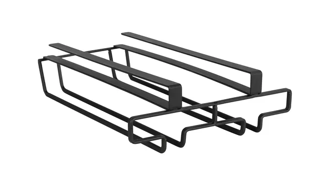 Wenko portabicchieri sottopensile 20x28 cm nero per 6 bicchieri