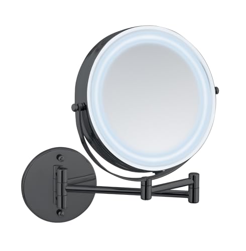 Wenko Power-Loc Lumi specchio LED parete 5x 17,5 cm