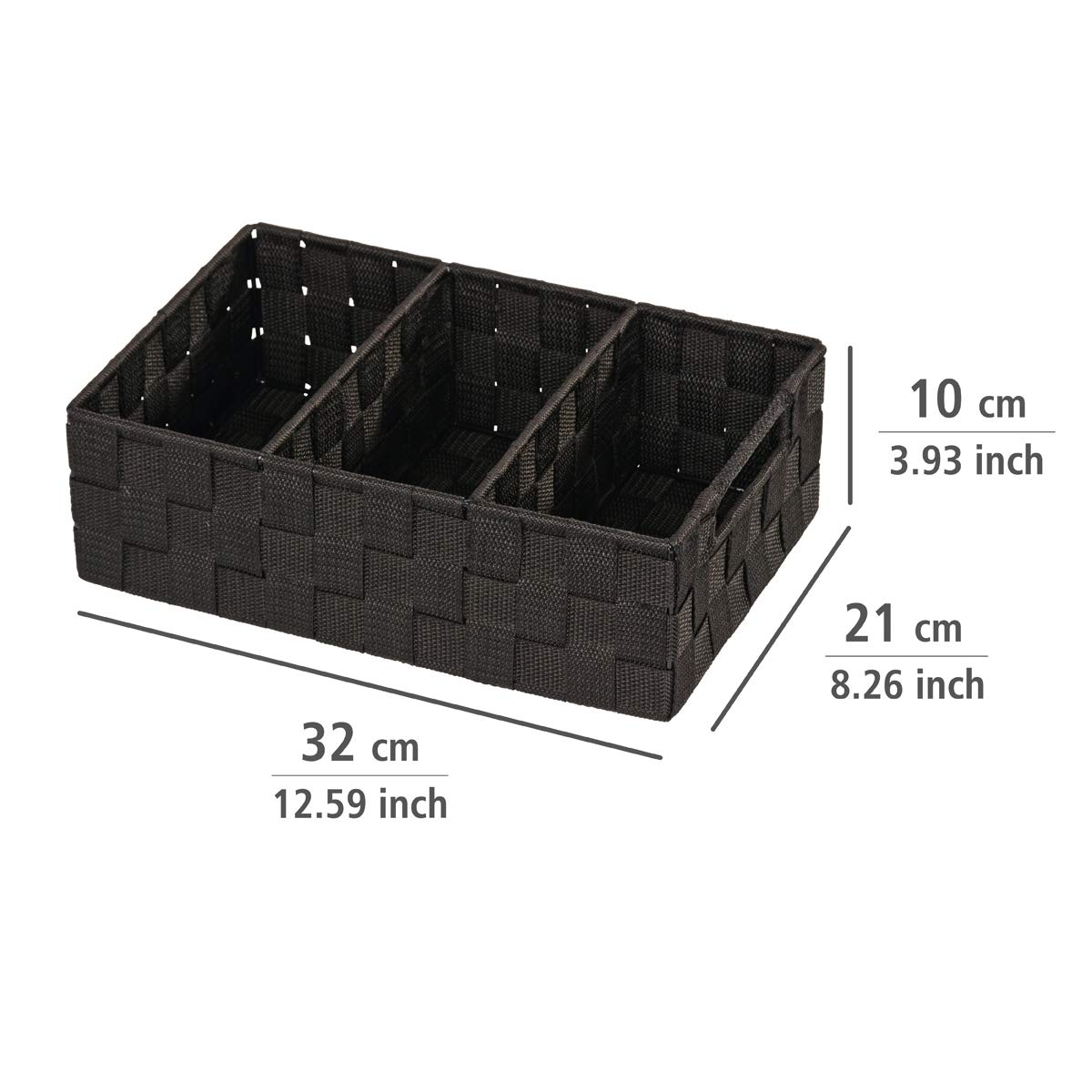 Wenko Adria contenitore nero 6 l con maniglia