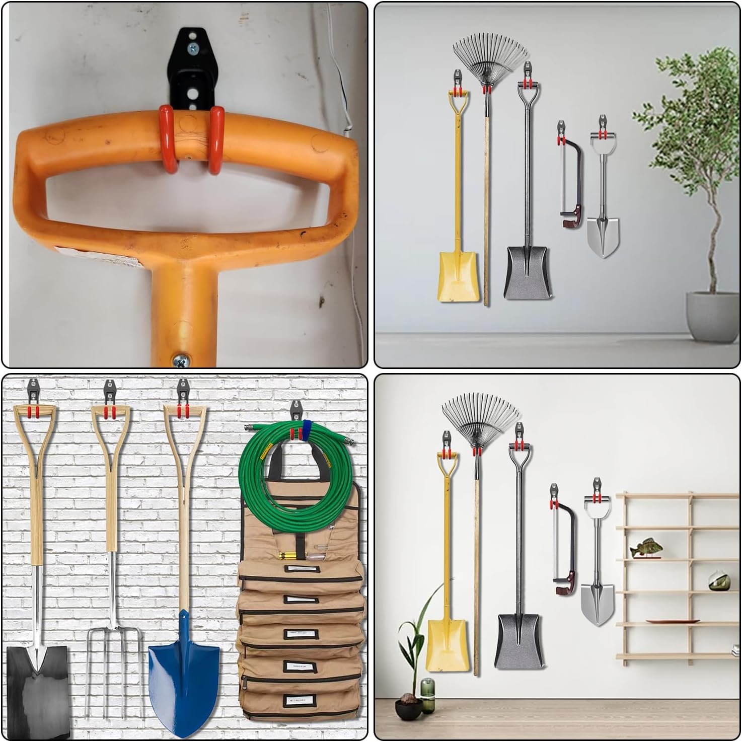 3-H ganci da garage 10 pezzi acciaio 42 kg
