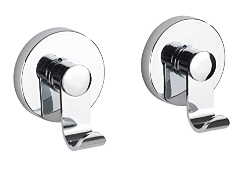 Wenko Vacuum-Loc ganci parete cromo set 2 pezzi senza forare