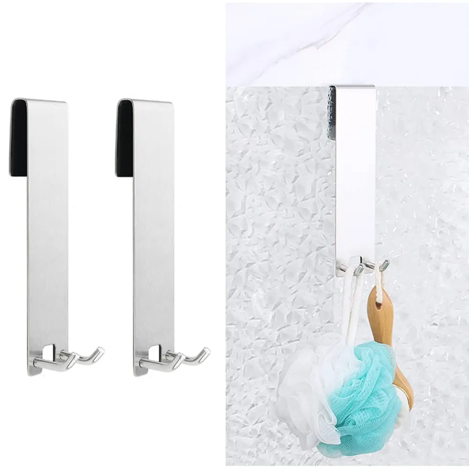 Lxoraziy ganci doccia vetro argento 2 pezzi 6-12 mm