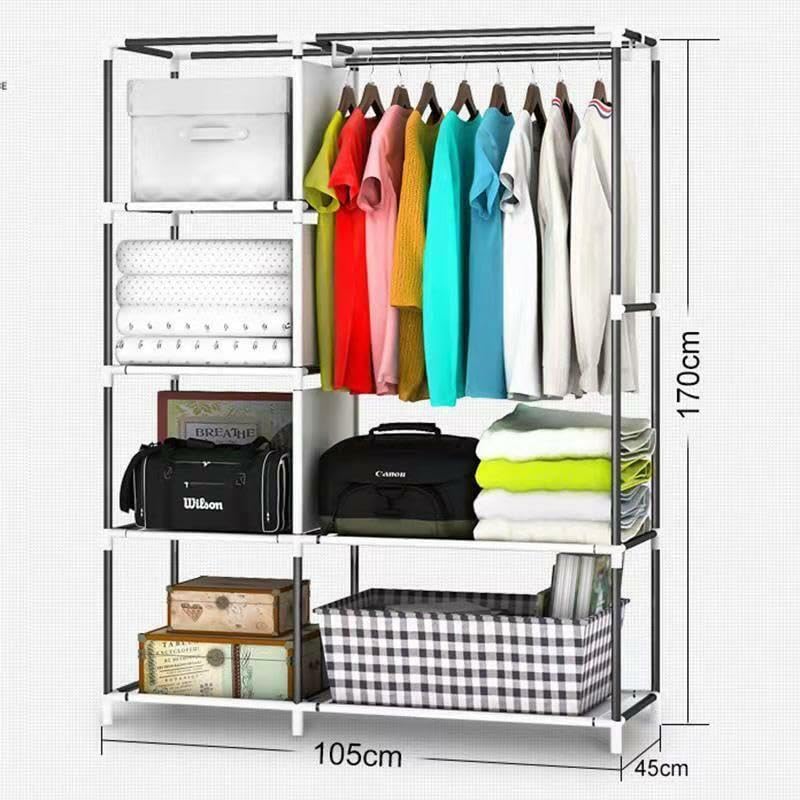 Cecaro Group Guardaroba Portatile Tessuto 170x105x45 Armadio Pieghevole