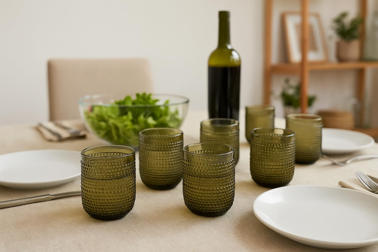 Cecaro Group Set 6 Bicchieri Vetro Colorato 260 ml Grigio Fumé
