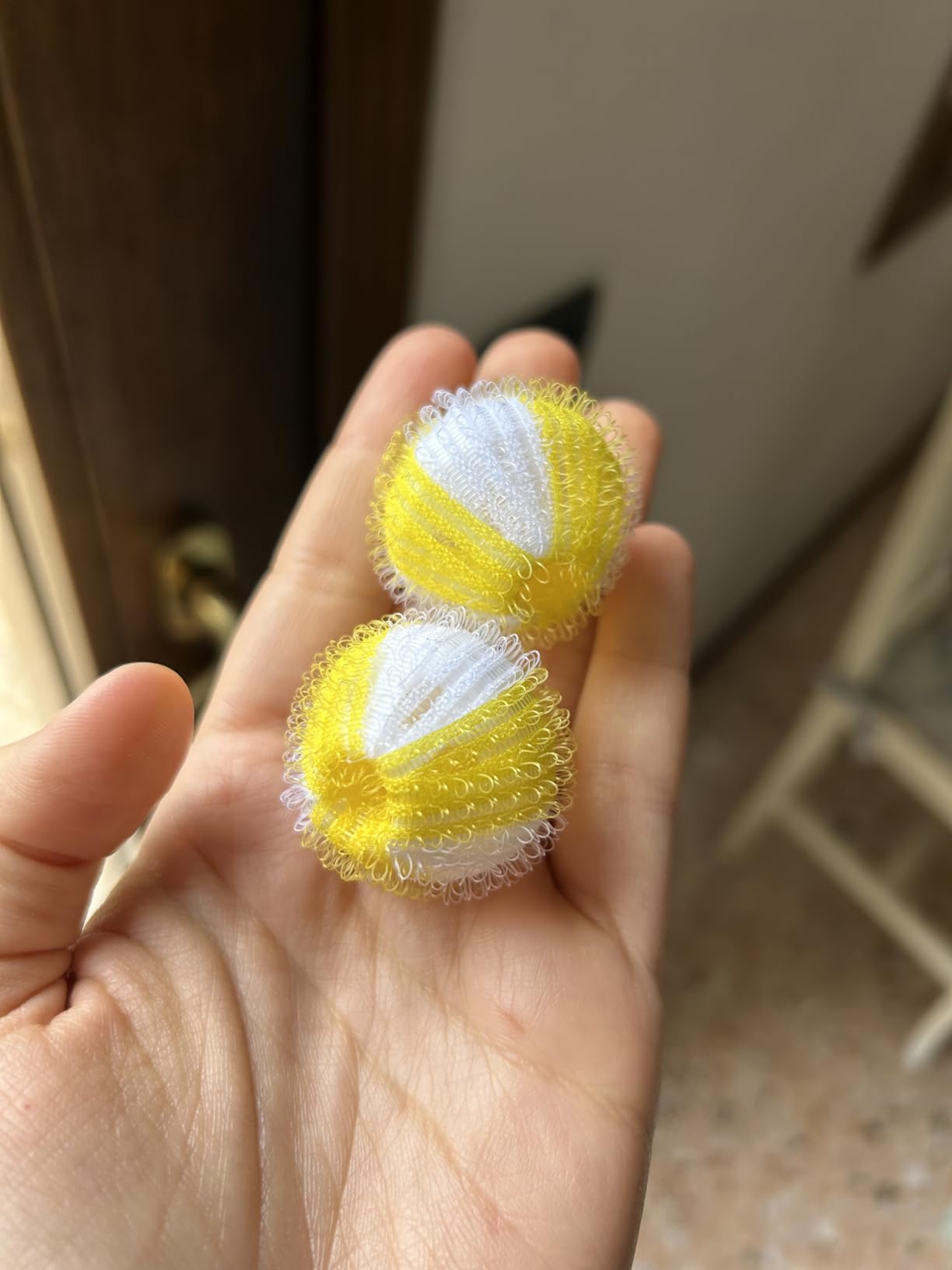 Quelcc Palline Bucato Gialle 12 Pezzi Antipelo 3,5 cm