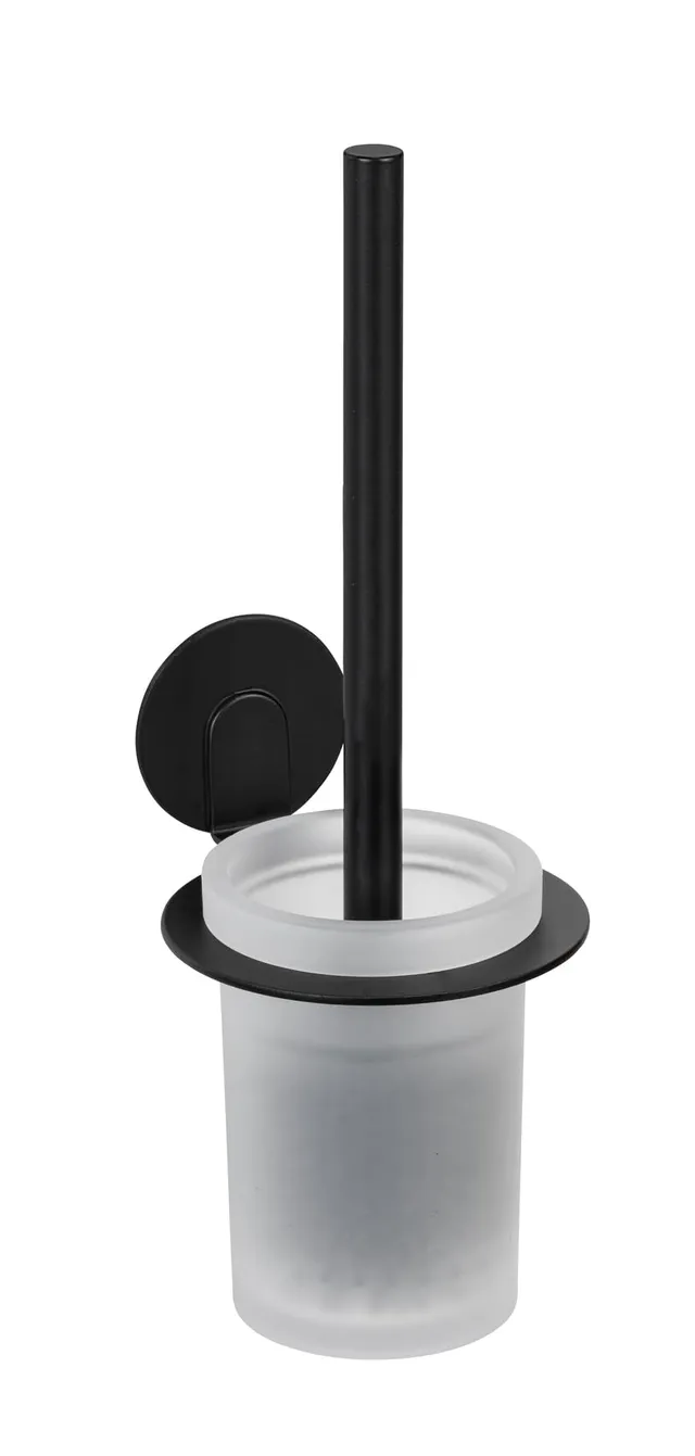 Wenko Turbo-Loc Bivio Scopino WC Nero Opaco Senza Forare