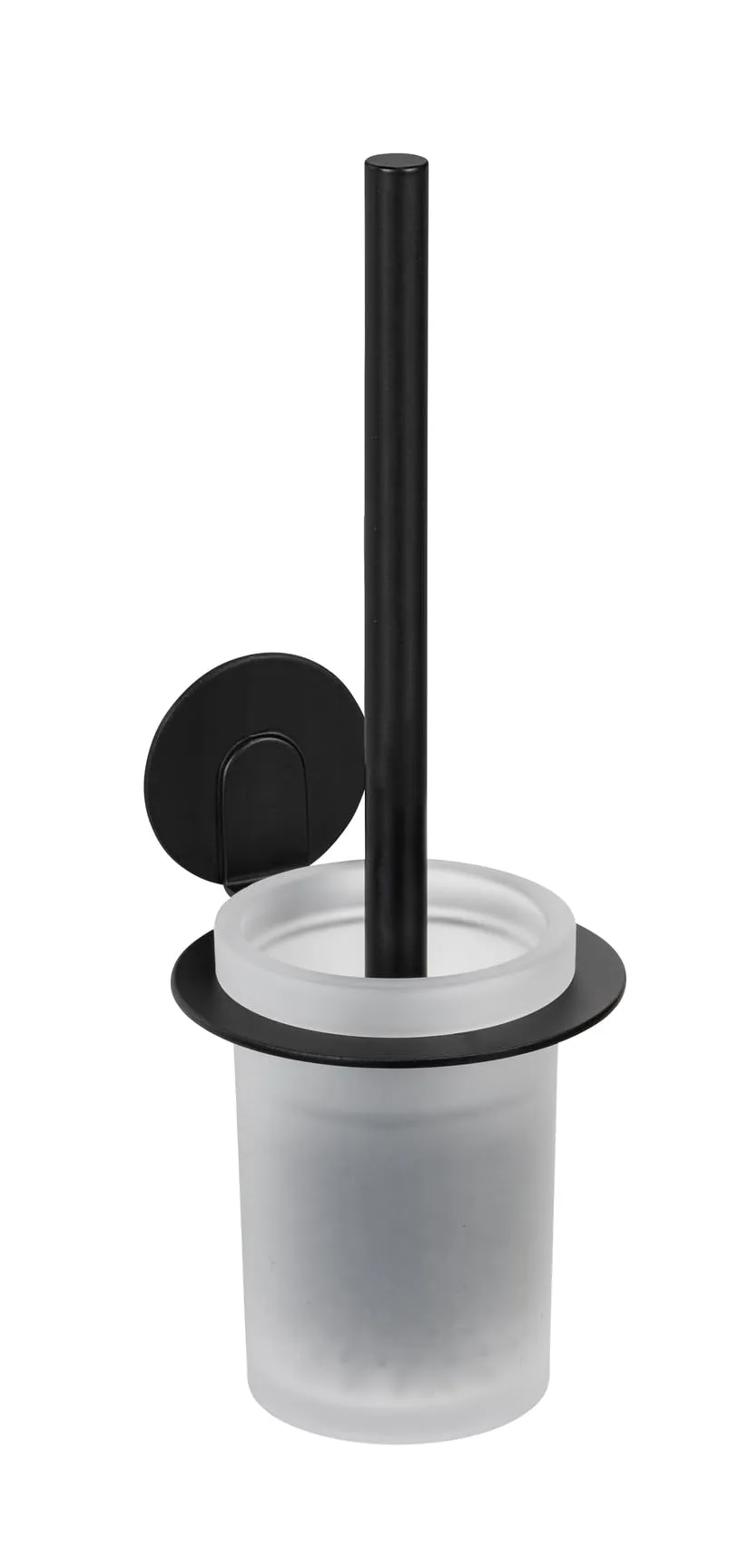 Wenko Turbo-Loc Bivio Scopino WC Nero Opaco Senza Forare