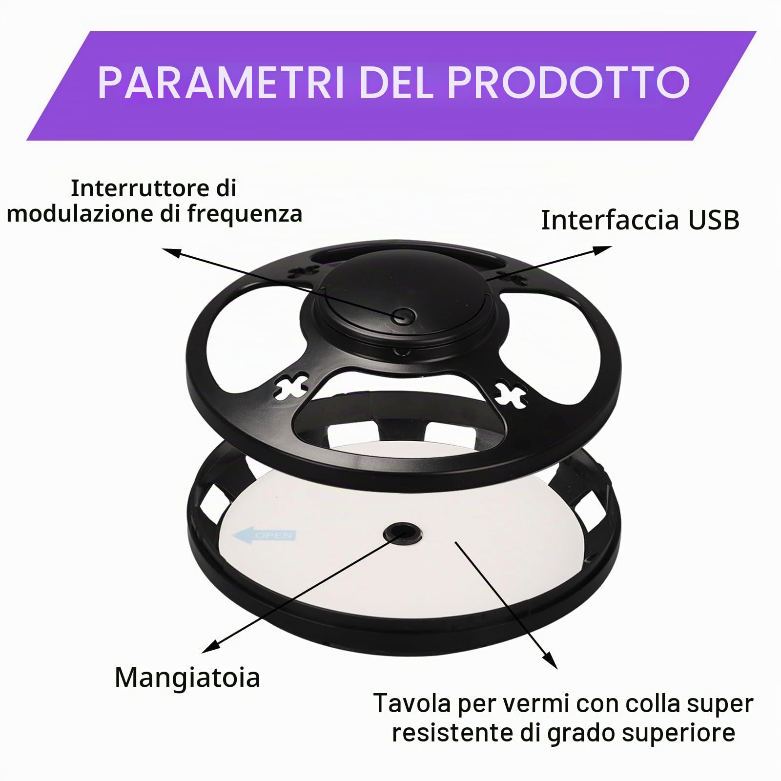 Gachiwar Trappola per Pulci Interni Set 2 pz USB Atossica
