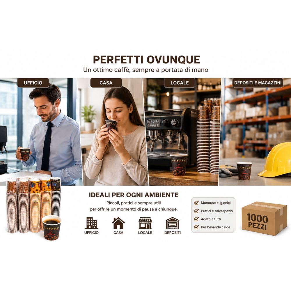 Cecaro Group Bicchierini Caffè Carta 65 ml 600 pz opachi