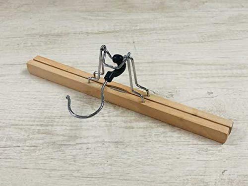 Wenko Premium gruccia pinza legno set 3 pezzi 25 cm marrone