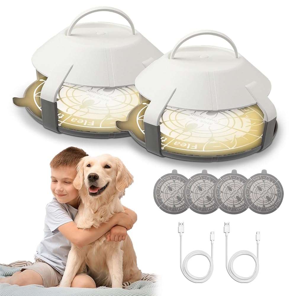 Gachiwar Trappole Pulci Luminose Casa Confezione da 2