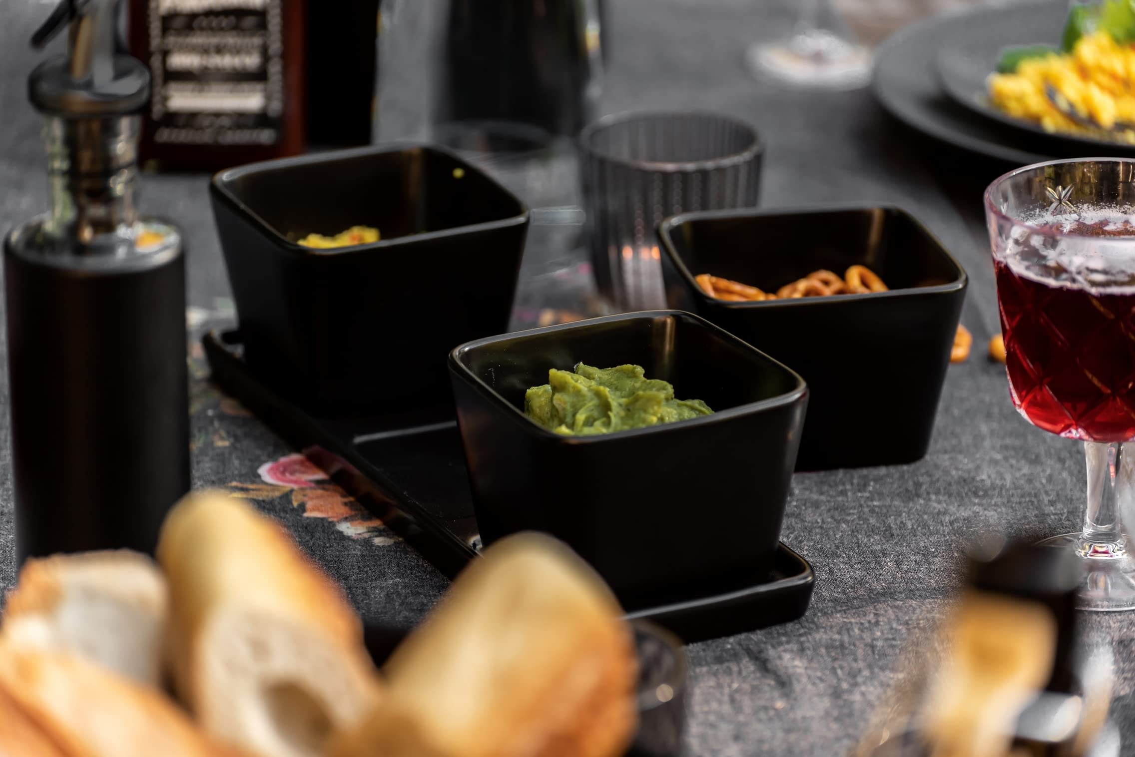 Wenko Black Outdoor Kitchen set ciotole snack 4 pezzi nero