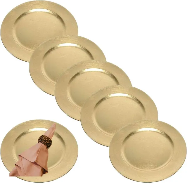 Cecaro Group Sottopiatti oro champagne 33cm 12 pezzi