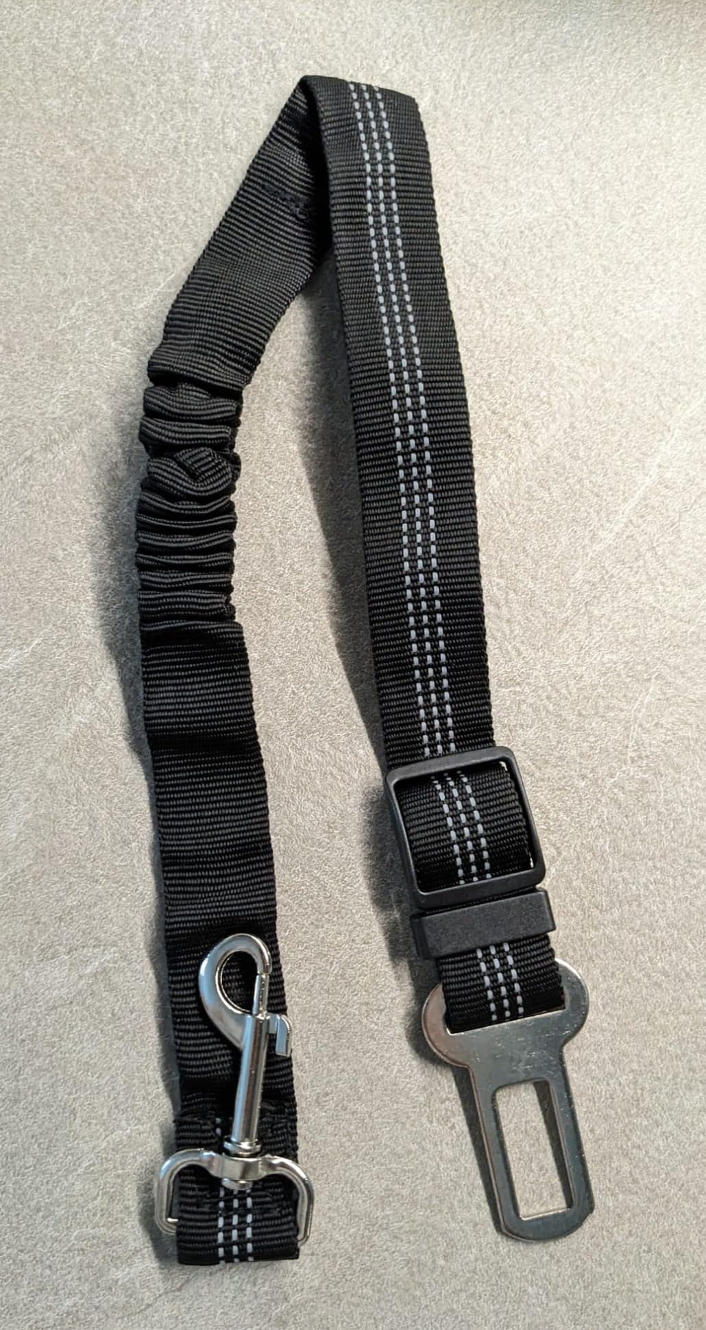 Quelcc cintura auto cani nera regolabile 1 pezzo