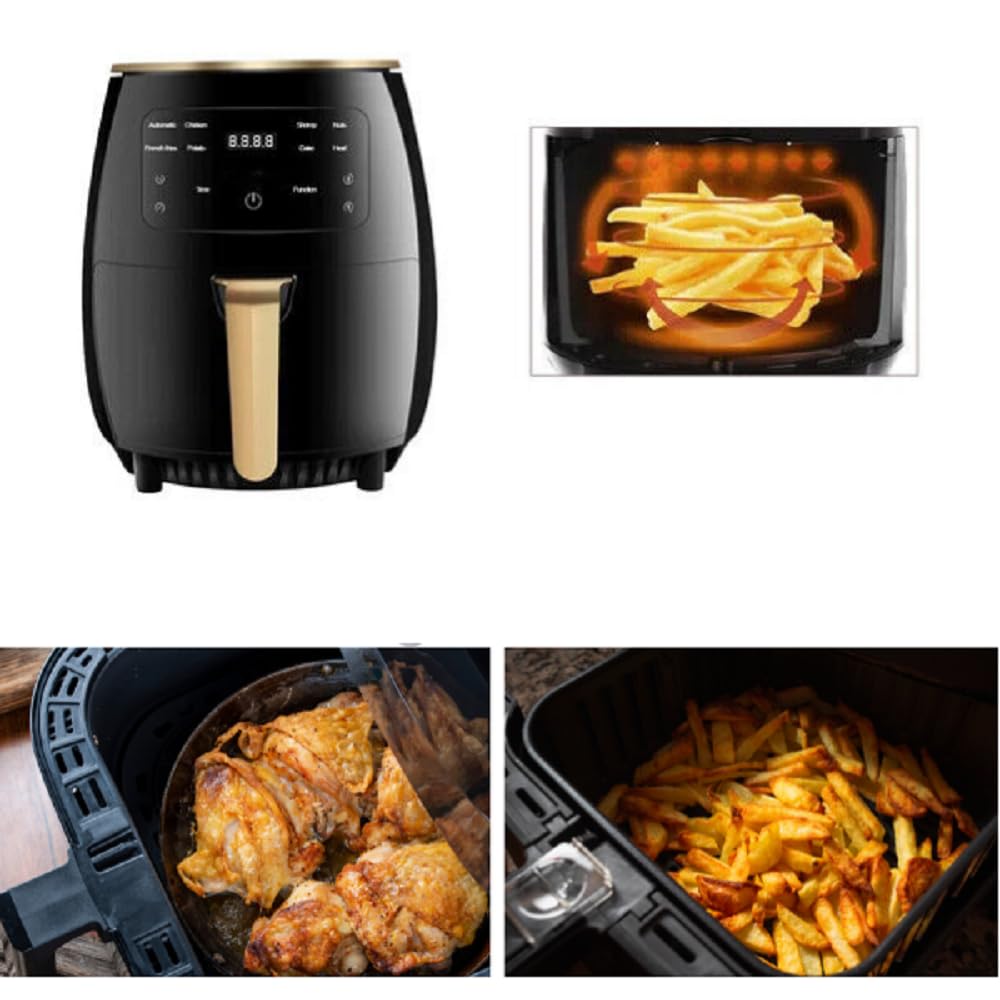 Cecaro Group Friggitrice ad Aria 6L 2400W Touch Nera