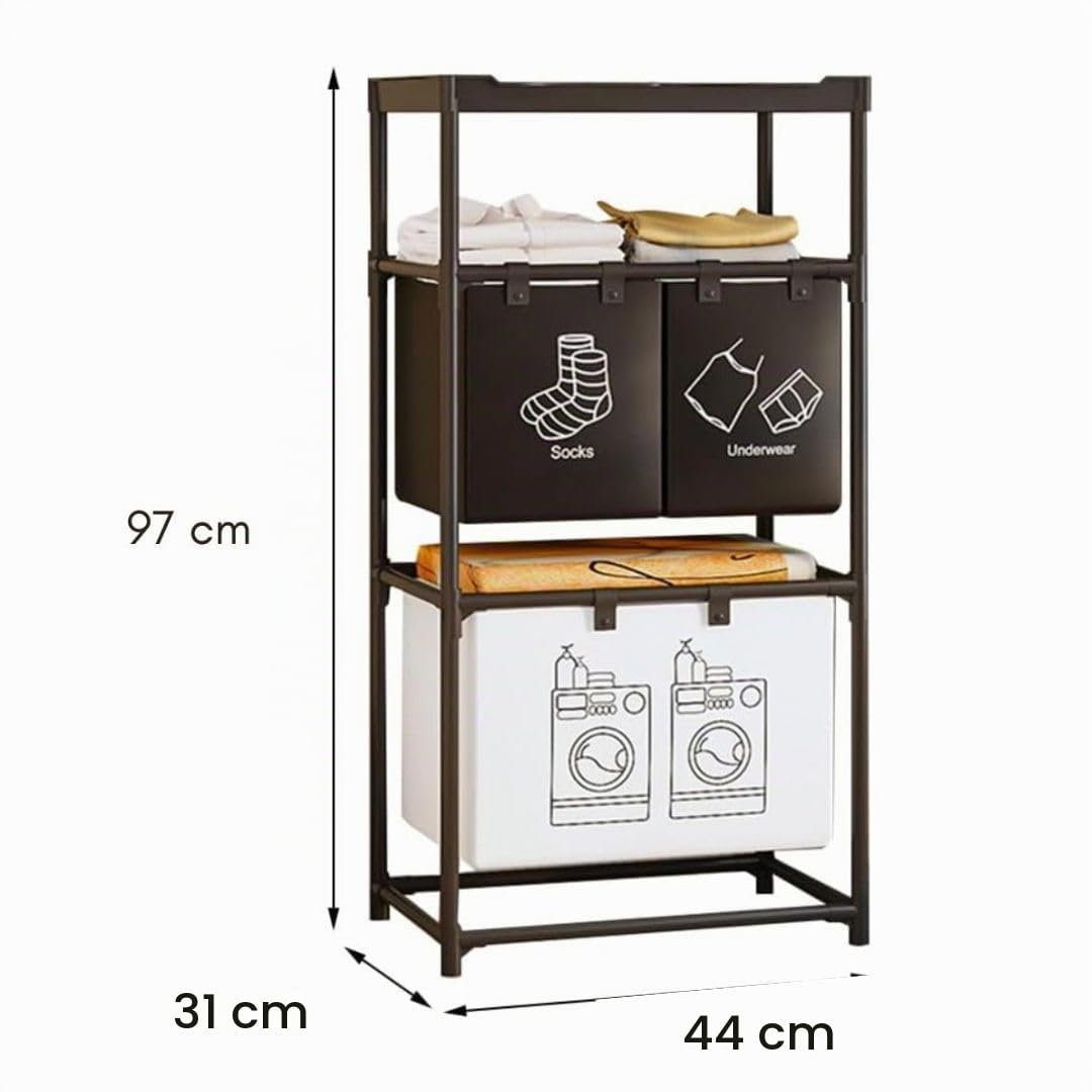 Cecaro Group 3 Livelli portabiancheria 44x31x97 cm 4 ceste