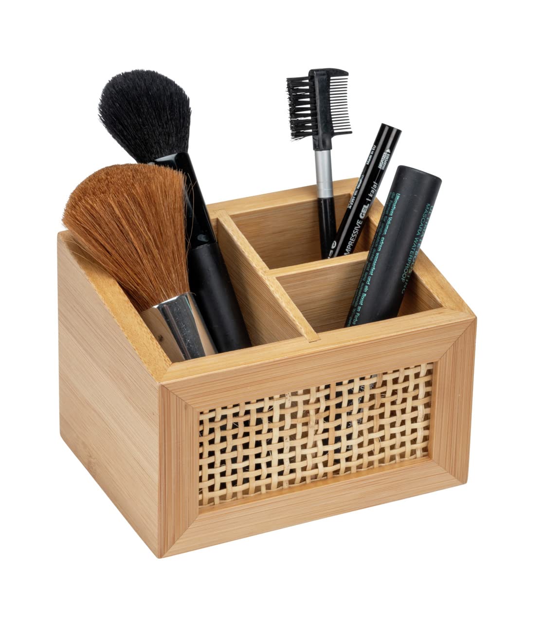 Wenko Allegre box bagno 12 cm bambù 3 scomparti