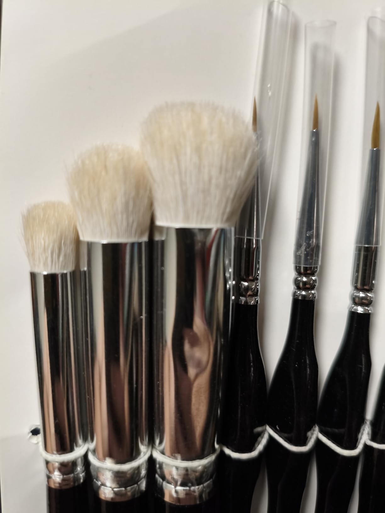 Quelcc Set Pennelli Miniature 10 Pezzi Dry Brush Dettagli