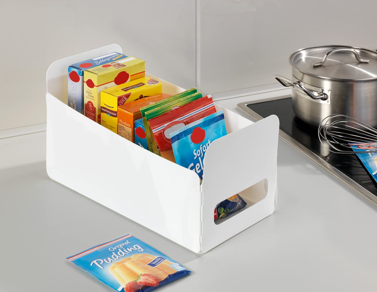 Wenko 54025100 Contenitori 15x18x40 cm Set 3 Pezzi Bianchi