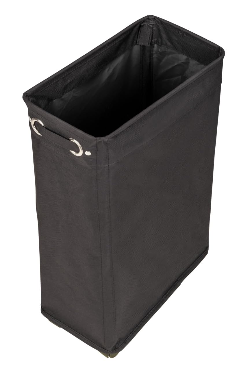 Wenko Corno cesto portabiancheria nero 43 l con ruote