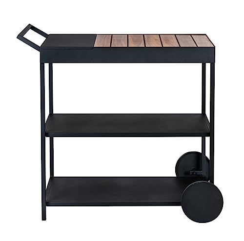 Wenko Miro carrello servizio nero 80x98x40 con ruote