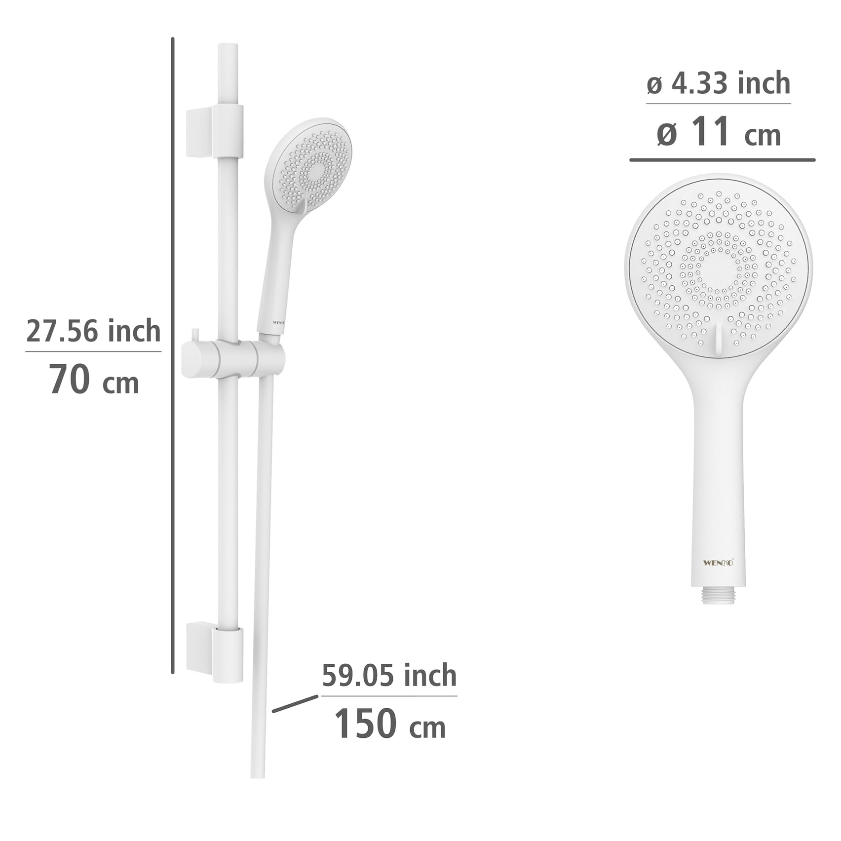 Wenko Watersaving Set Doccia Bianco 3 Getti