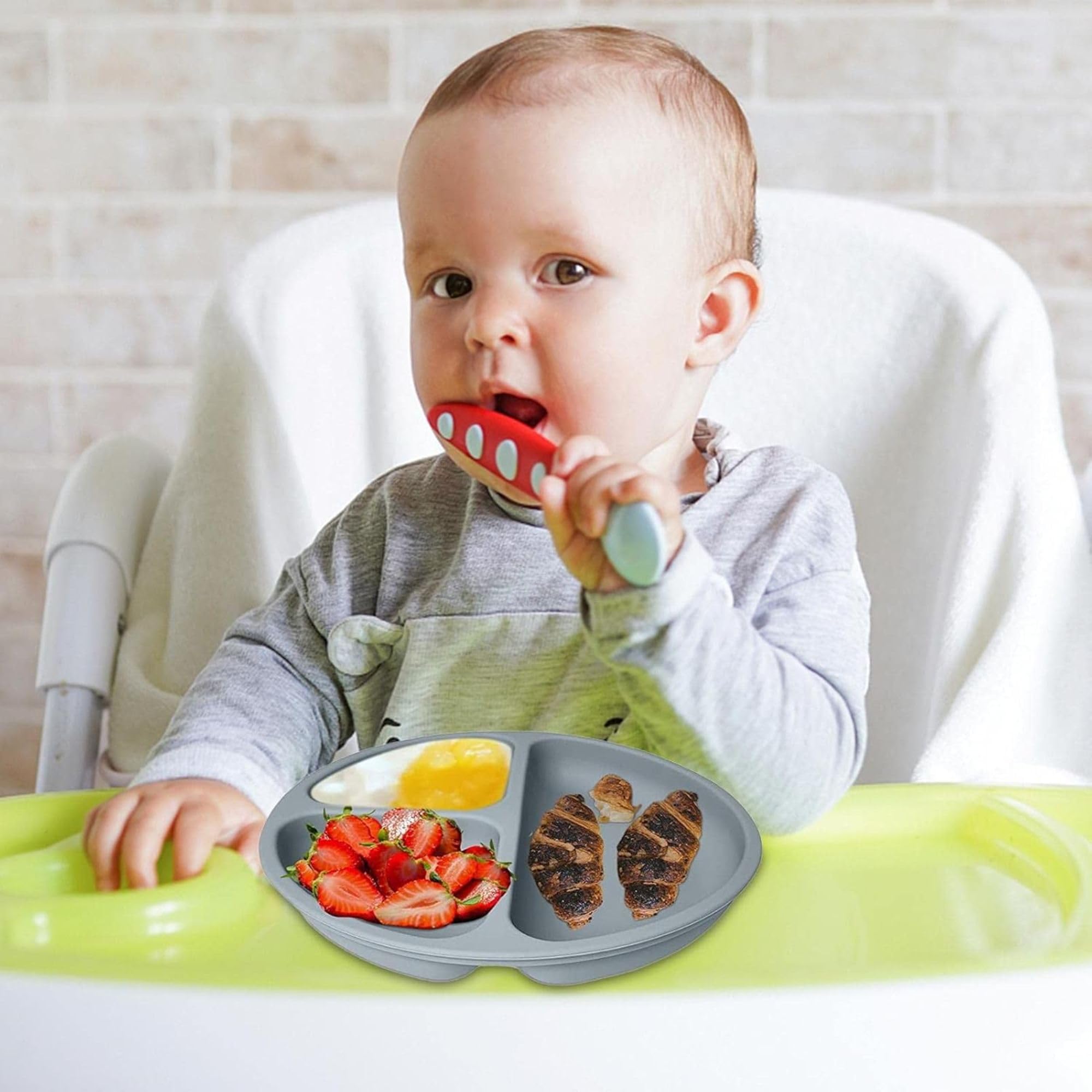 Cecaro Group set pappa svezzamento silicone 10 pezzi ventosa