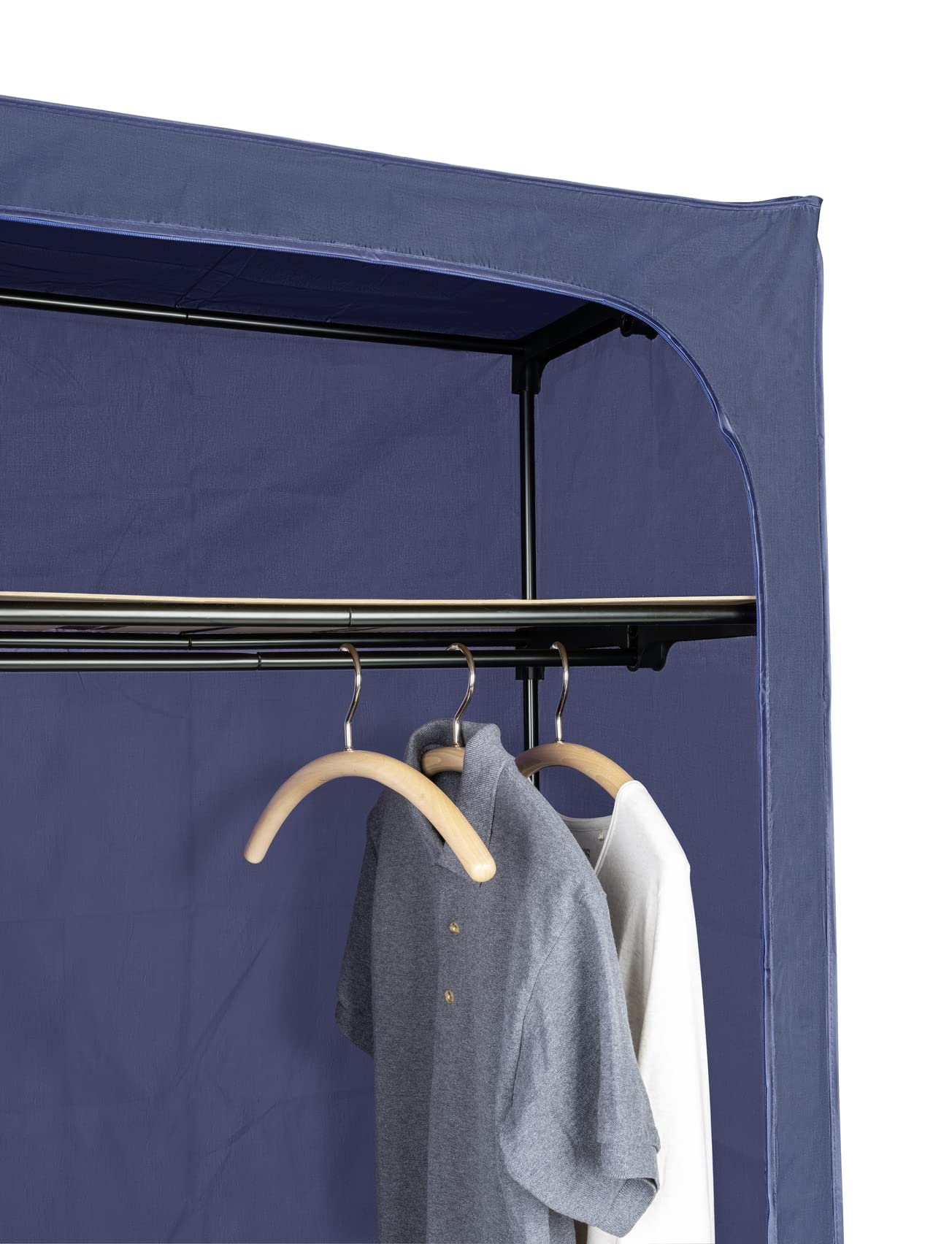 Wenko Armadio con Ripiano Guardaroba 160x50x75 cm Blu