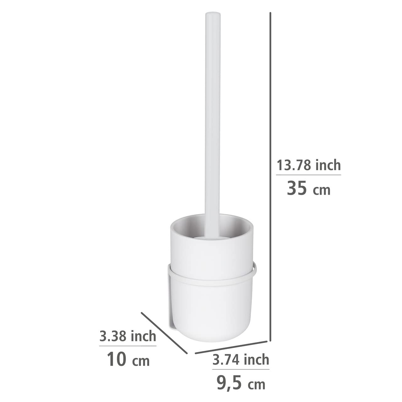 Wenko Carpino Turbo-Loc scopino WC bianco 9,5x35x10 cm