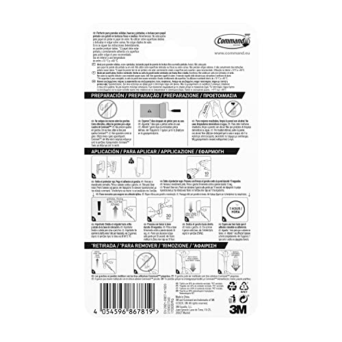 Command 17033 Gancio Adesivo Nichel Spazzolato 450 g