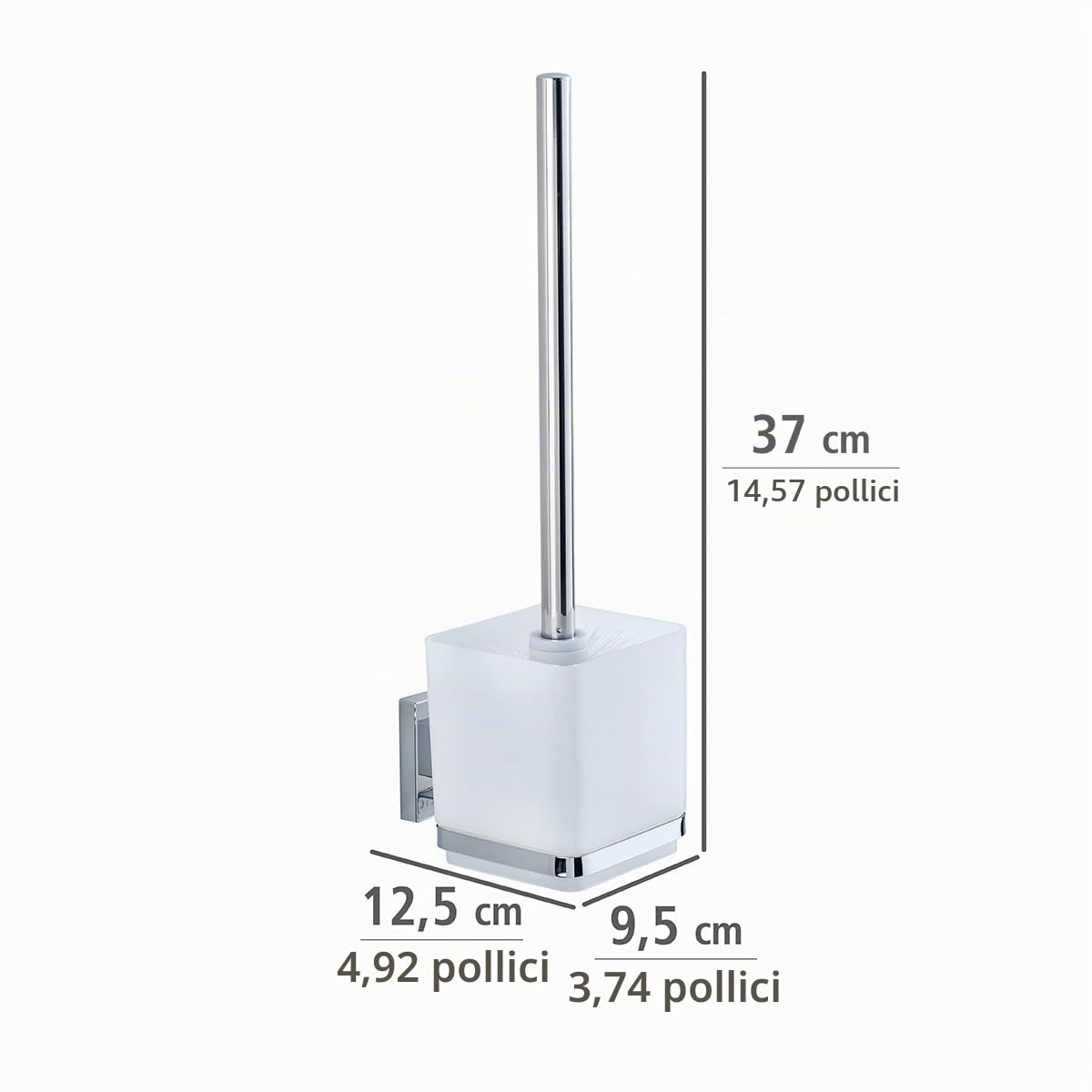 Wenko Vacuum-Loc Quadro set WC acciaio senza forare